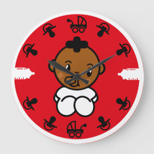 Novelty Schattigee Zwarte Baby Gift Grote Klok
