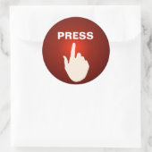 Novelty Stickers - Cartoon Finger getiteld 'Press' (Tas)