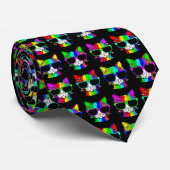 Novelty Very Cool Rainbow Cat Pattern Stropdas (Opgerold)