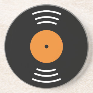 Novelty vinyl record afbeelding zandsteen drink on onderzetter