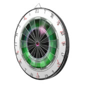 Novelty Weird Realistic Green Eyeball Bull's Eye Dartbord (Voorkant Rechts)