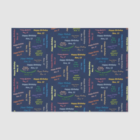 November, 12-jarig weefselboek tissuepapier (Voorkant)