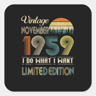 november 1959 What I Want Limited Edition Vierkante Sticker