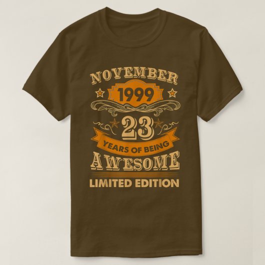 November 1999 23e verjaardag 23 jaar oud Gi T-shirt (Design voorkant)