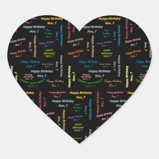 November, 7 Sticker (Voorkant)