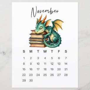 November Baby Dragon Kunstprint Fantasievol