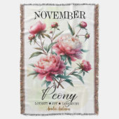 November Birth Month Throw Blanket – Personalized  Deken (Voorkant Verticaal)
