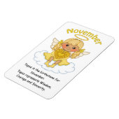 November Birthstone Angel Blonde Premium Magnet Magneet (Linkerzijde)