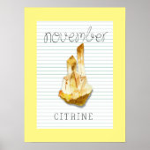 November Birthstone Citrine 18x24 Artwork Poster (Voorkant)