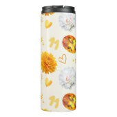 November Birthstone & Flower | Citrine & Chrysanth Thermosbeker (Achterkant)