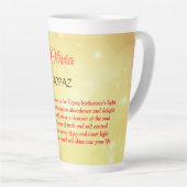 November Birthstone Topaz-ontwerp Latte Mok (Rechterhoek)