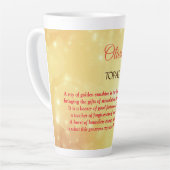 November Birthstone Topaz-ontwerp Latte Mok (Linkerhoek)