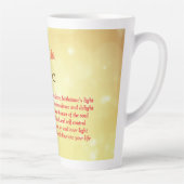 November Birthstone Topaz-ontwerp Latte Mok (Rechts)