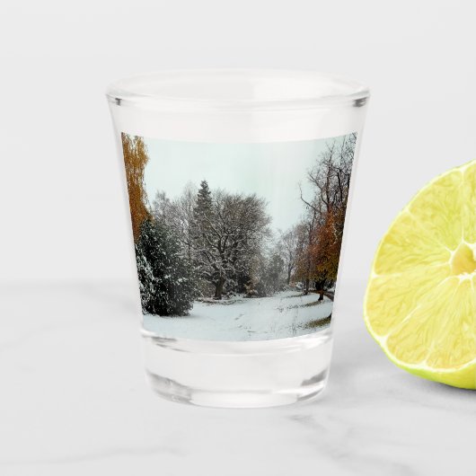 November bomen shot glas (Voorkant)