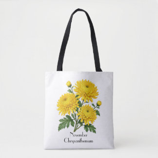 November Chrysanthemum Bloemen Draagtas