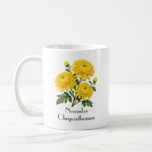 November Chrysanthemum Bloemen Koffiemok