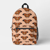 November Citrien Monarch Vlinder Patroon Ontwerp Bedrukte Rugzak (Voorkant)