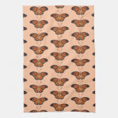 November Citrine Monarch Butterfly Pattern Design Theedoek (Verticaal)