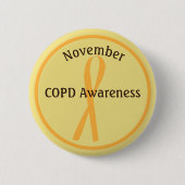 November COPD Bewustmakingsmaand Ronde Button 5,7 Cm (Voorkant)
