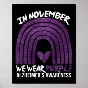 November Draag Paarse Alzheimerheimer Poster