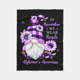 November dragen we paarse kabouters Alzheimerheime Fleece Deken