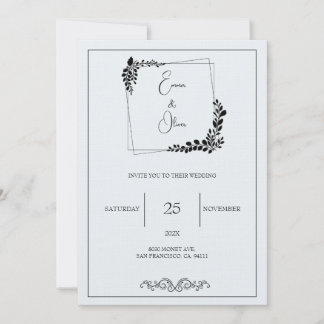 "November Elegance"  bruiloft Invitati Kaart