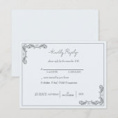 "November Elegance" bruiloft RSVP Kaart (Voorkant / Achterkant)