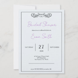 "November Elegance"  Vrijgezellenfeest Kaart