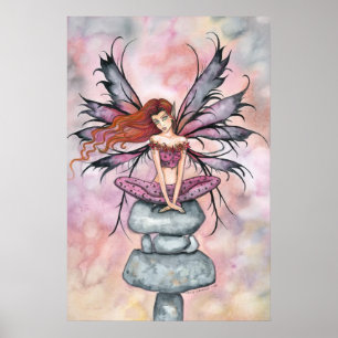 November Fairy Art Print Poster van Molly Harrison