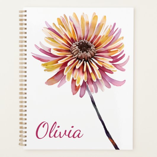 November geboorte bloem geschenken Chrysanthemum b Planner (Voorkant)