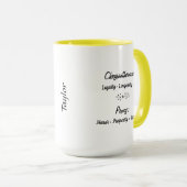 November Geboortebloem Chrysant en pioen Mok (Voorkant rechts)