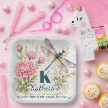 November Geboortebloem Chrysanthemum & Libel