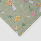 November Geboortemaand Bloemen Pioen Chrysanthemum Tissuepapier (Detail)