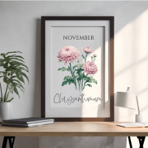November Geboortemaand Chrysanthemum Bloemstuk