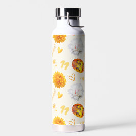 November Geboortesteen & Bloem | Citrien & Chrysan Waterfles