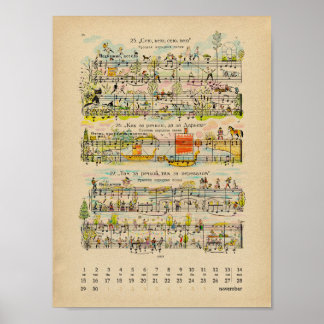 November Happy Notes Kalender 2022 Poster