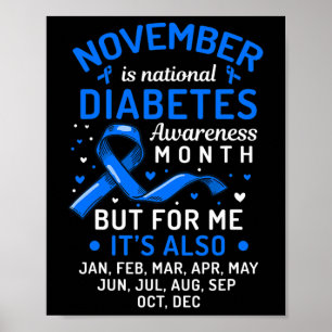 November is de Nationale Diabetesbewustzijnsmaand  Poster