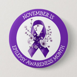 November is Epilepsie Maand van de Aandacht Ronde Button 7,6 Cm