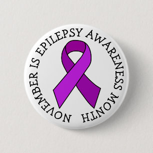 November is Epilepsy Bewustmaands Ronde Button 5,7 Cm