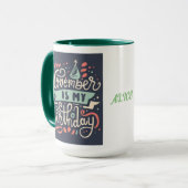 November is mijn verjaardag typografie illustratie mok (Voorkant links)