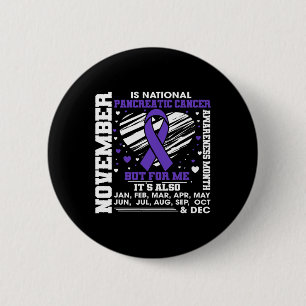 November is nationale alvleesklier kanker bewustzi ronde button 5,7 cm