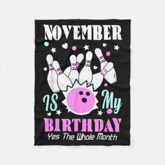 November Is Verjaardag De Hele Maand Grappig Fleece Deken