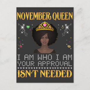 november koningin ik ben wie ik ben jouw goedkeuri briefkaart