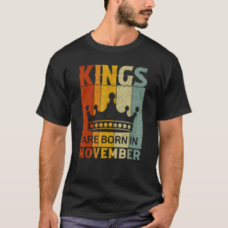 November Maand Jongens Dag Party Koningen worden g T-shirt