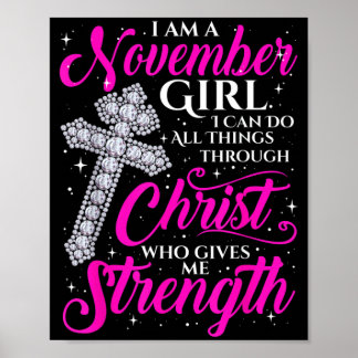 November meisje grappige quote zeggende christen poster