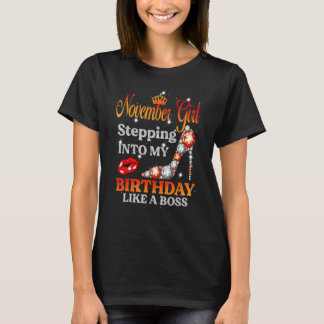 November meisje steekt mijn verjaardag in als een t-shirt