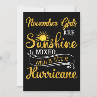 November meisjes zijn zonneschijn vermengd met ork feestdagenkaart