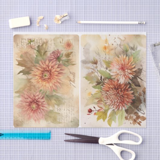 November Mums Tissuepapier (Craft)