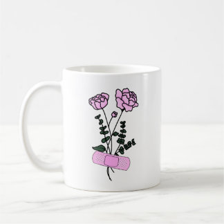 November Peony Flower Bandaid Koffiemok