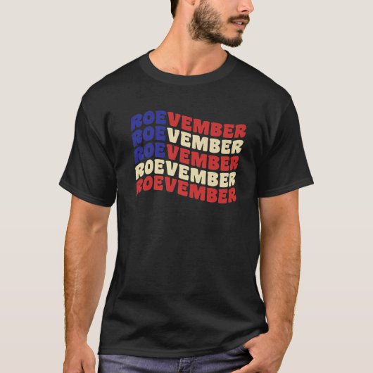  november - Retro Roevember Amerikaanse vlag T-shirt (Voorkant)